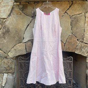 J Crew Pink Seersucker dress size 12